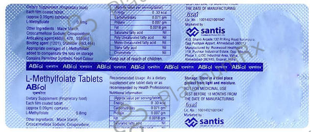 ABfol 800mcg Tablet 10s