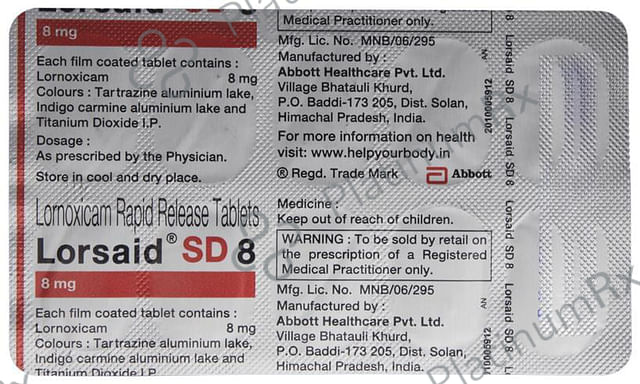 Lorsaid SD 8mg Tablet 10s