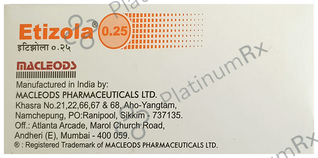 Etizola 0.25 Tablet