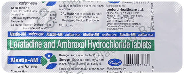Alastin AM 60/5mg Tablet 10s