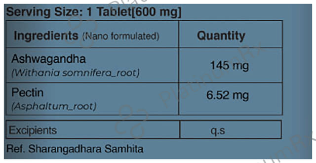 Zeroharm Sciences Holistic Ashwagandha Tablet for Stress Relief, Improves Performance and Immunity