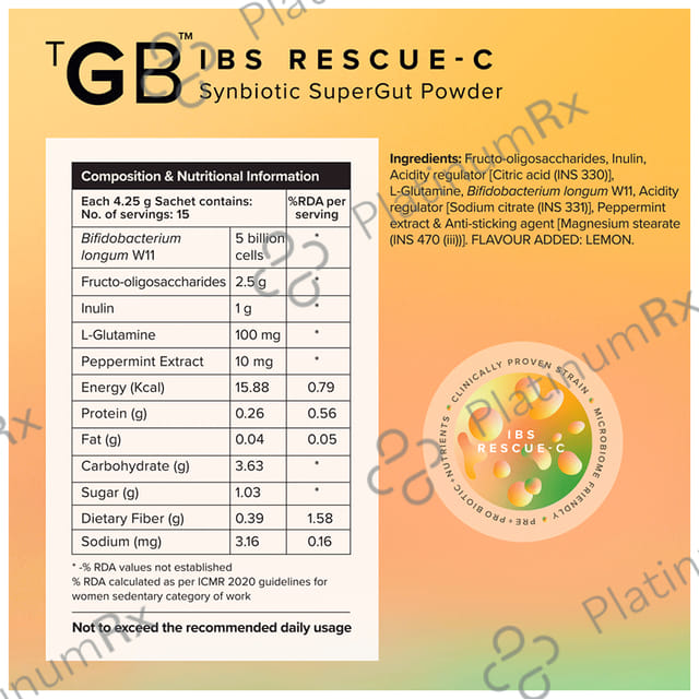 The Good Bug IBS Rescue Powder (5gm Each)