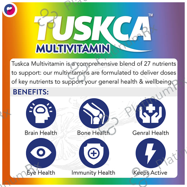 Tuskca Multivitamin Effervescent Tablet Lemon