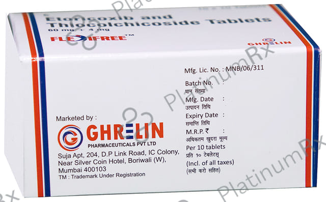 Flexifree 60/4mg Tablet 10s