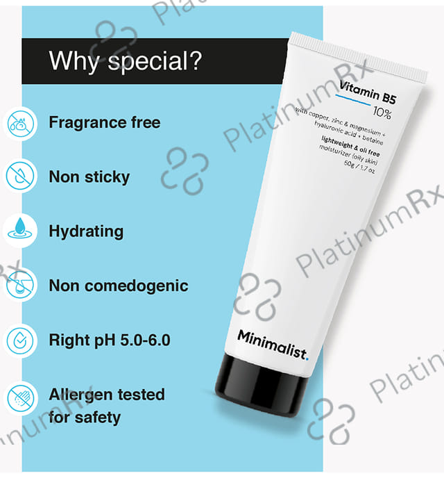 Minimalist 10% Vitamin B5 Moisturiser 50gm