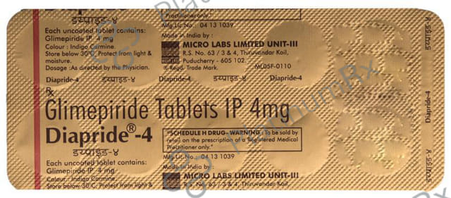 Diapride 4mg Tablet 10s