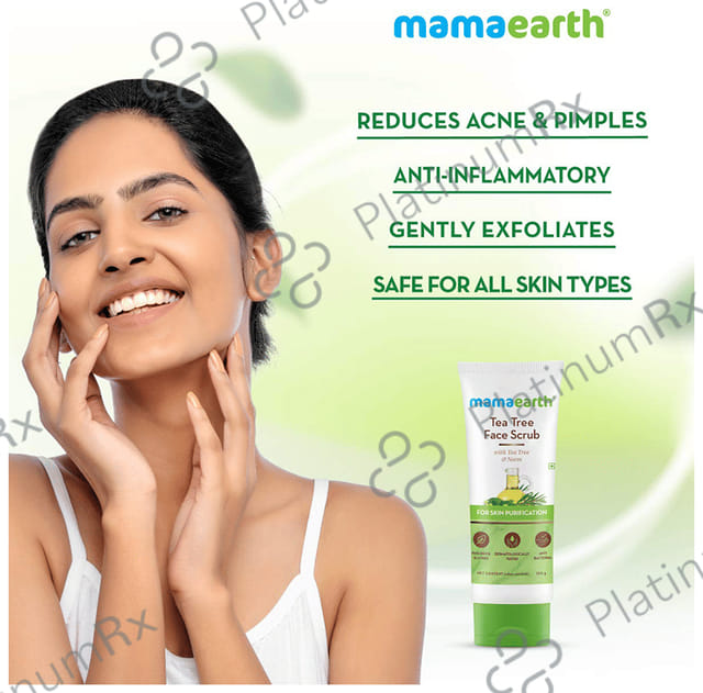 Mamaearth Tea Tree Face Scrub - Paraben & SLS-Free - For All Skin Types
