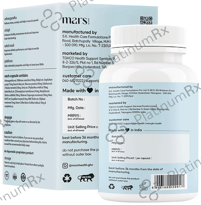 Mars Surge Max Capsule 60 capsules Capsule TGHCO Health Support Services Private Limited