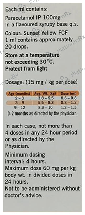 Dolo 100mg Oral Suspension 15ml