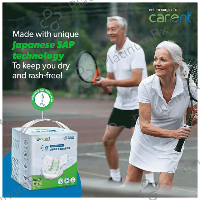 Carent Anti Bacterial Adult Diaper Medium 10s
