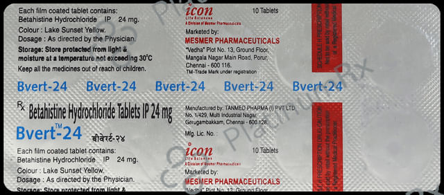 Bvert 24mg Tablet 10s