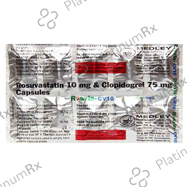 Rosvin CV 10/75mg Capsule 10s