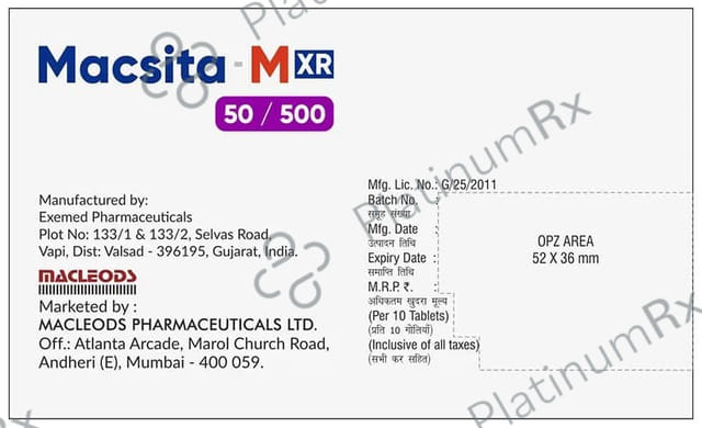 Macsita-MXR 50/500 Tablet