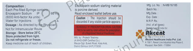 Axoparin 60mg Injection 0.6ml