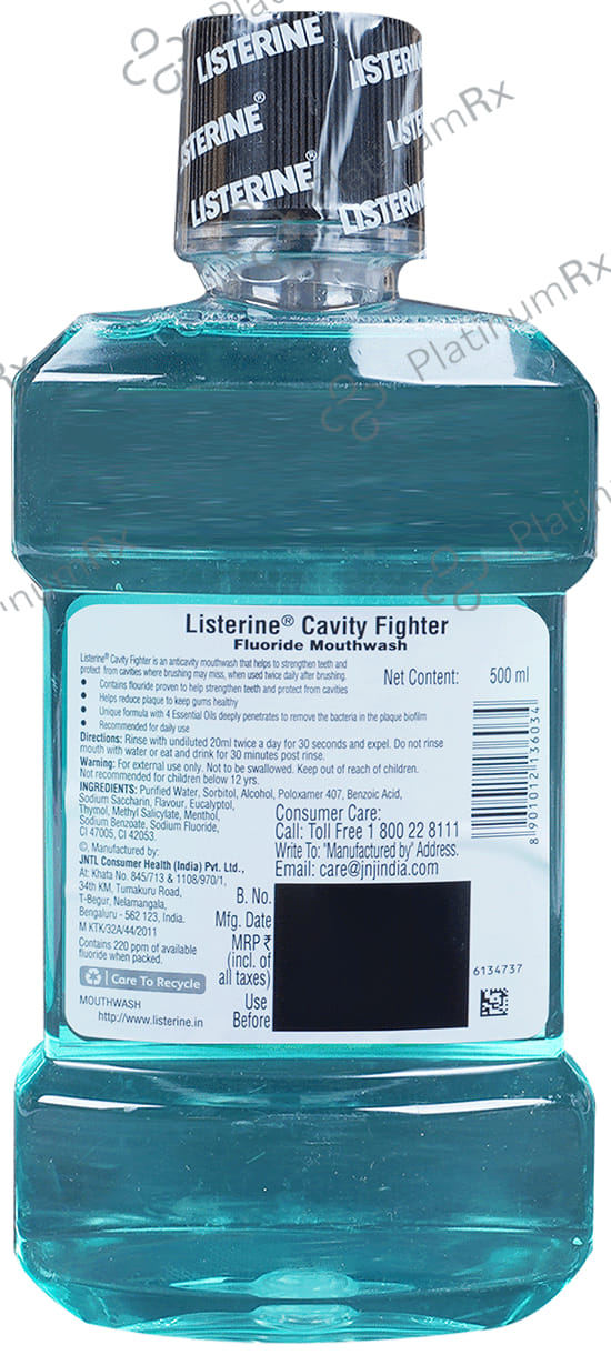 Listerine Cavity Fighter Mouth Wash 500ml