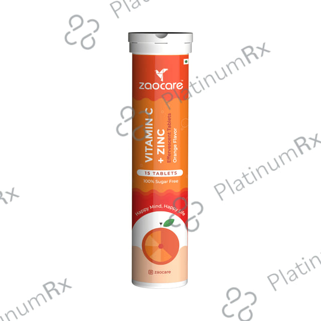 Zaocare Vitamin C + Zinc Effervescent Tablet Orange