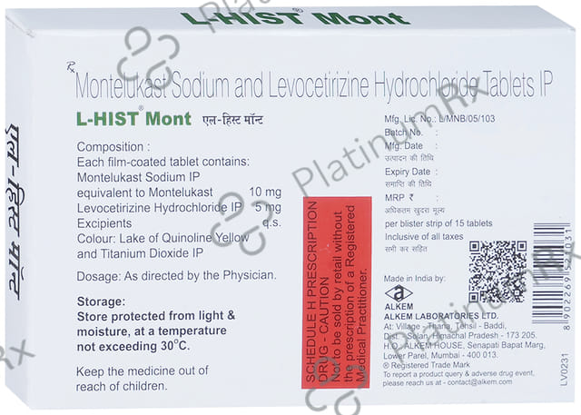 L Hist Mont 5/10mg Tablet 15s