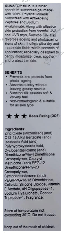 Sunstop Silk Cream SPF 58+ Gel 50gm