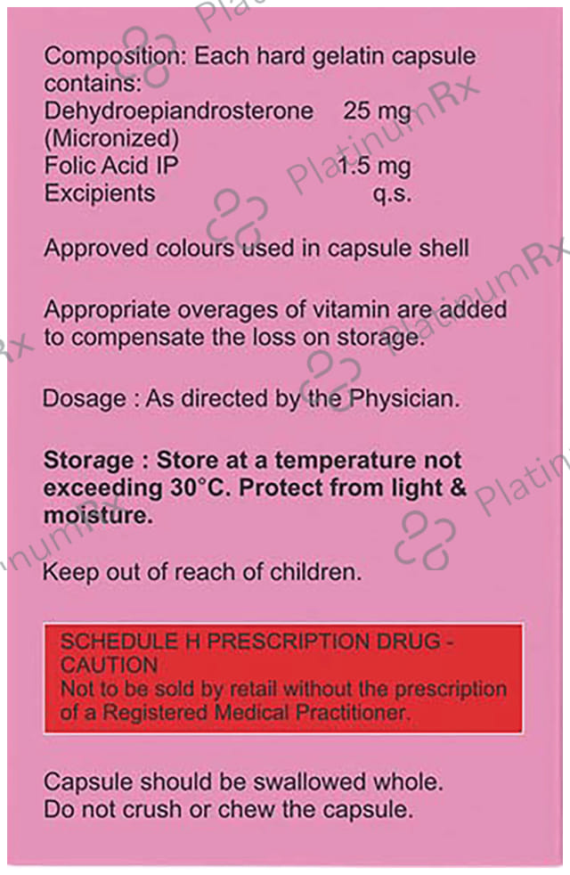 Evaserve DF 25mg/1500mcg Capsule 15s