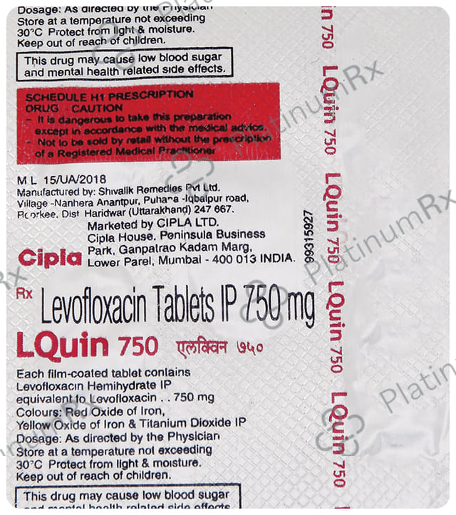 L Quin 750mg Tablet 5s