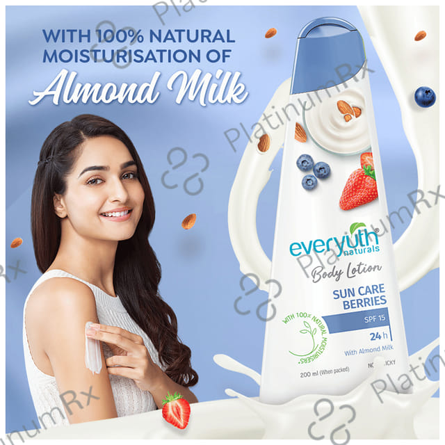 Everyuth Naturals Body Lotion Sun Care Berries SPF 15 200 ml