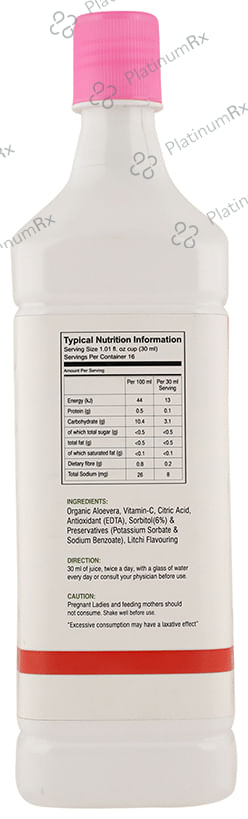 Feel Fresh Organic Aloevera Juice Litchi 1 Ltr
