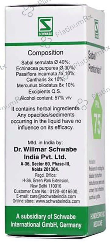 Dr Willmar Schwabe India Sabal Pentarkan Drop