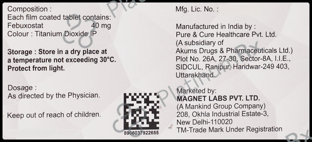 Febuhelp 40mg Tablet 10s