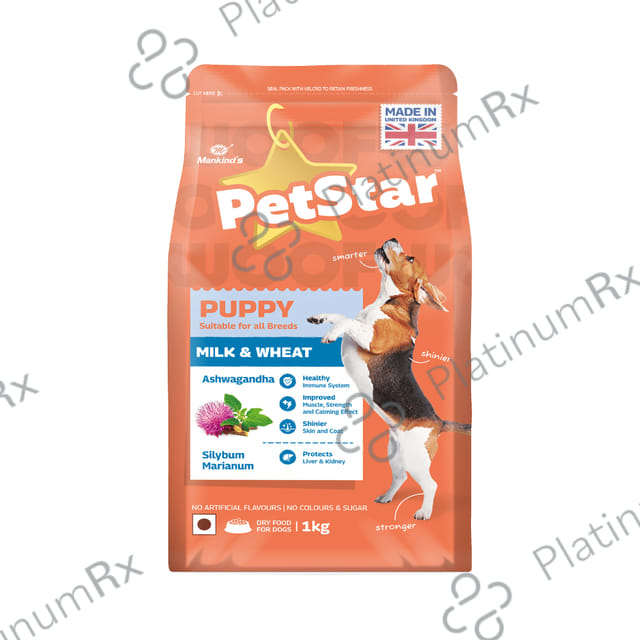 Petstar Puppy Dry Dog Food Milk & Wheat 1 kg