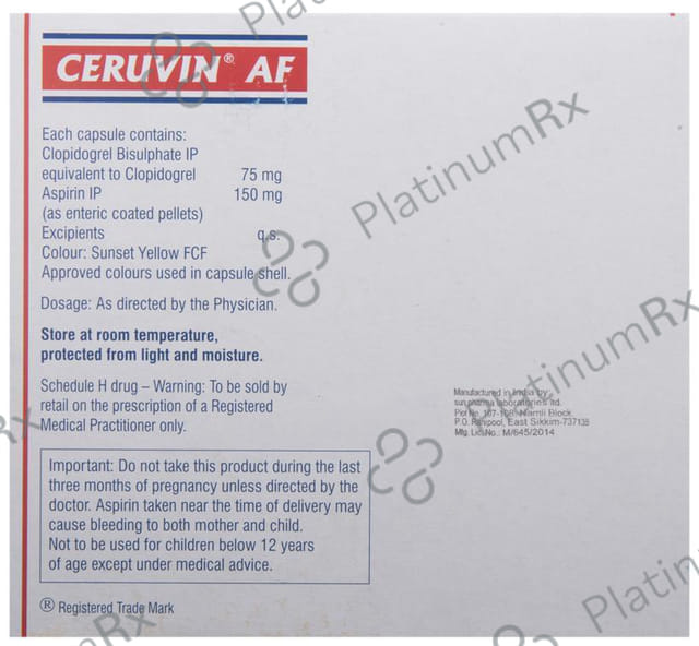 Ceruvin AF 150/75mg Capsule 15s