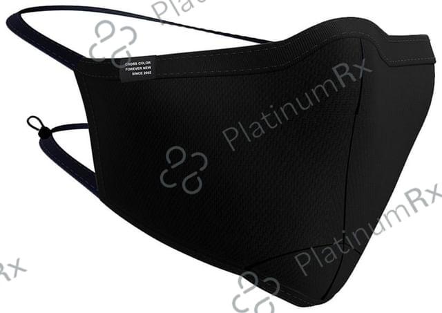 Cross Color Ultra Shield CC 95 Reusable Cotton Face Mask Free Size Black 5 masks