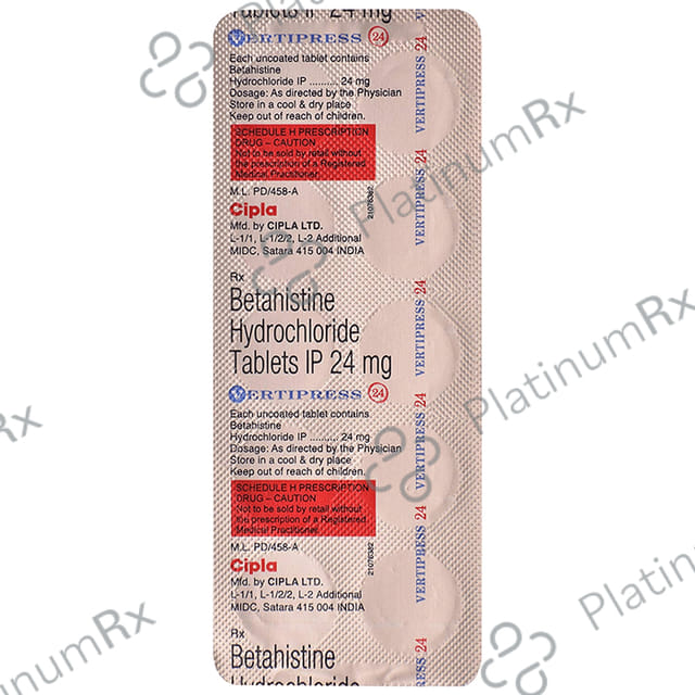 Vertipress 24 Tablet