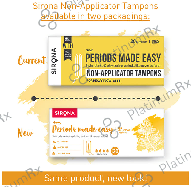 Sirona Now Periods Made Easy Premium Digital Tampons Super 20s