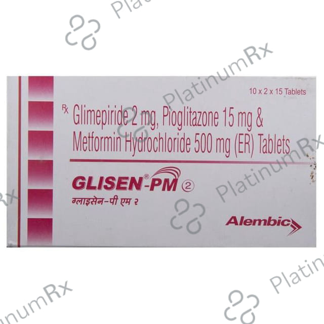 Glisen PM 2/500/15mg Tablet ER 15s
