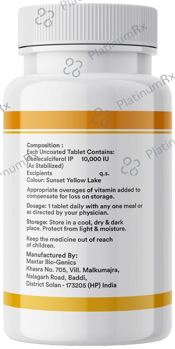 Inlife Vitamin D3 10000 IU Cholecalciferol Chewable Tablet 60s