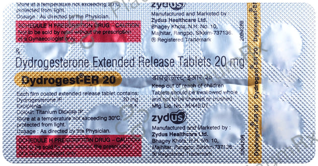 Dydrogest ER 20mg Tablet 10s