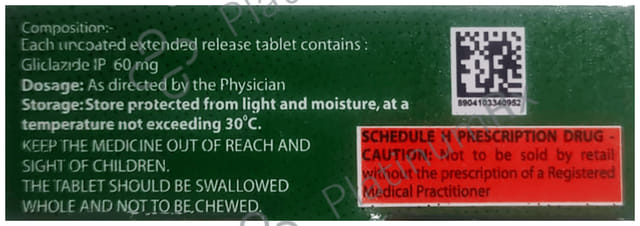 Glizid XR 60mg Tablet 10s