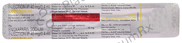 Loparin 40mg Injection 1s