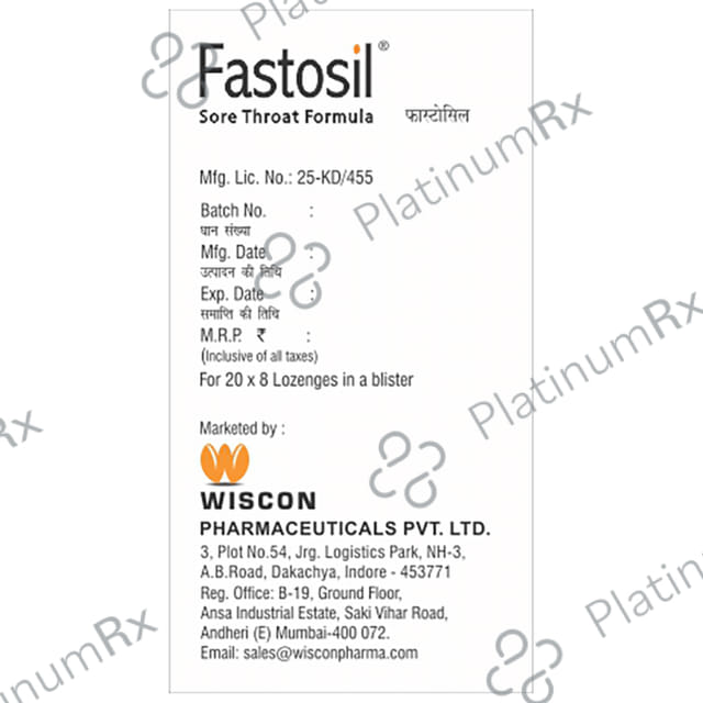 Fastosil Lozenges Honey Lemon