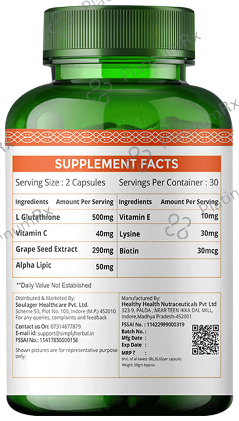 Simply Herbal Glutathione Capsule 60s