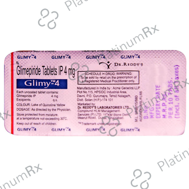 Glimy M 4mg Tablet