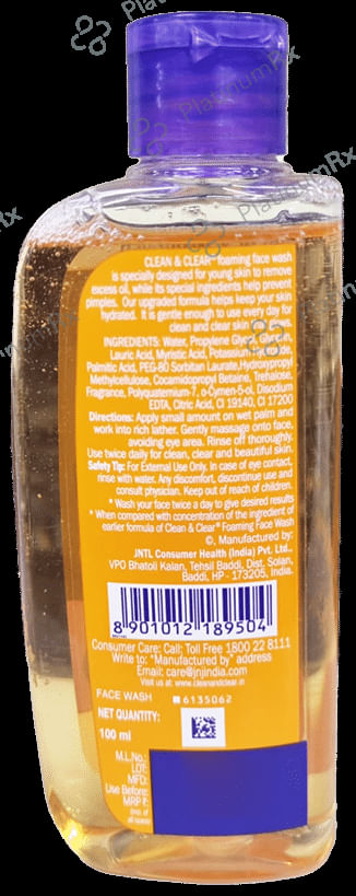 Clean & Clear Foaming Face Wash 100ml