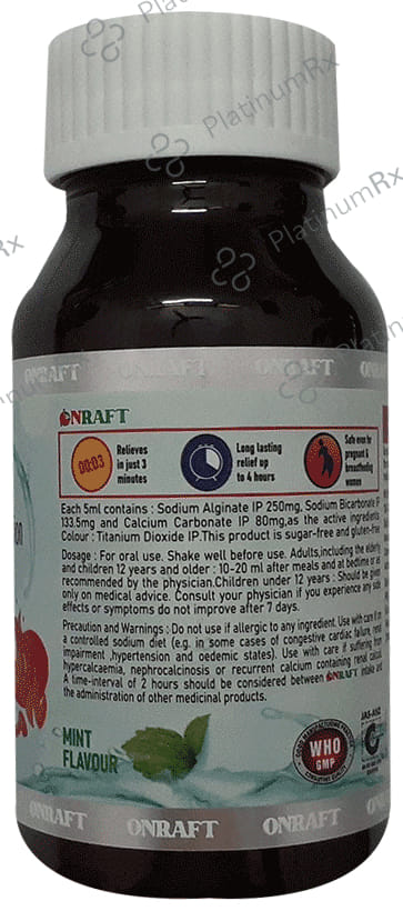 Onraft Oral Suspension Mint Sugar Free 150ml