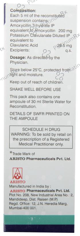 Mega CV 228.5mg Dry Syrup 30ml