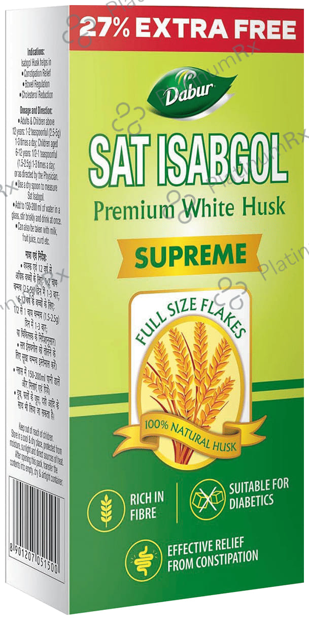 Dabur Sat Isabgol - Eases Constipation Powder 180 gm