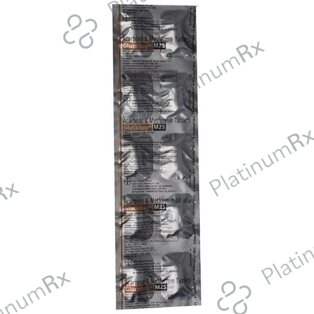 Glucobay M 25/500mg Tablet 10s