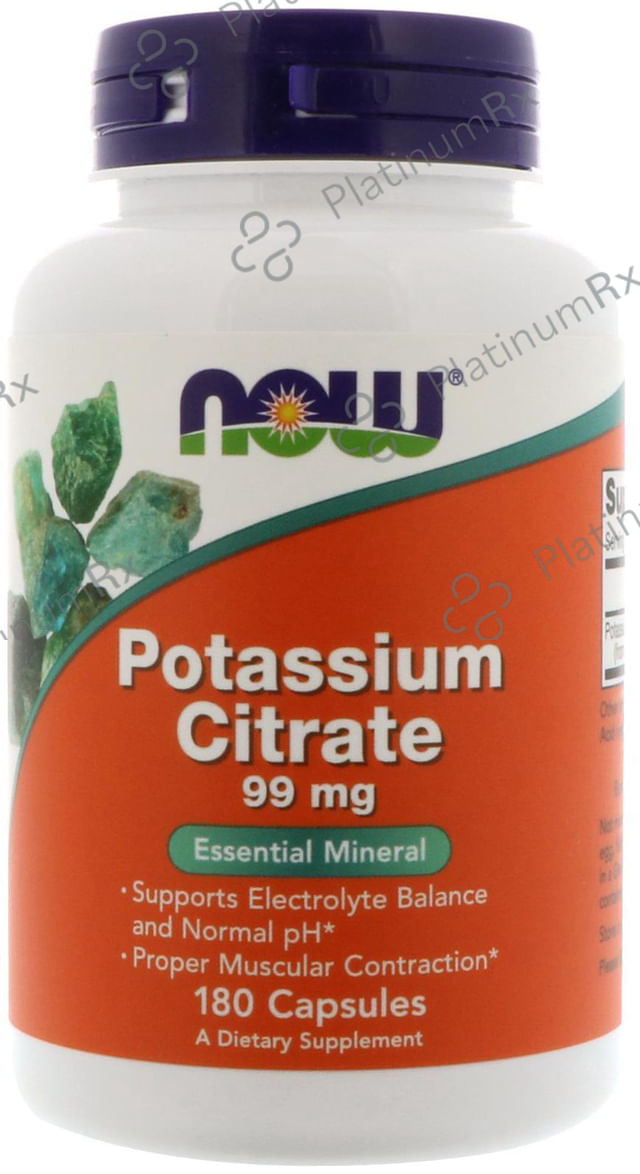 Now Foods Potassium Citrate 99mg Capsule