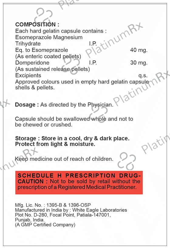 Gasogut 30/40mg D Capsule SR 15s