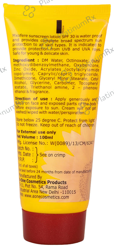 Mxofere Sun Block SPF 30 Lotion 100ml
