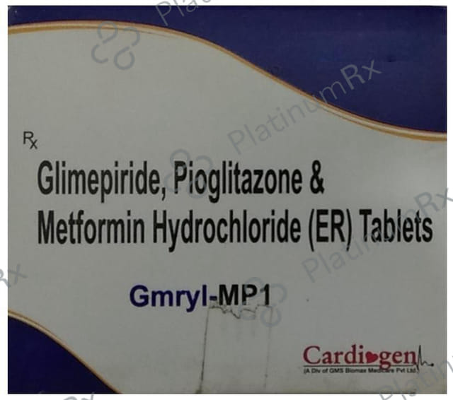 Gmryl MP 1mg Tablet ER 10s
